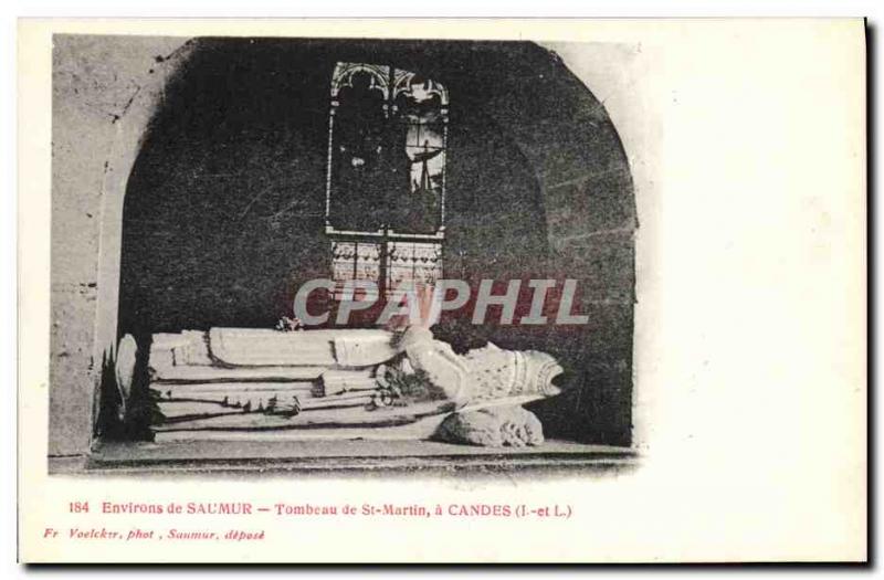 Old Postcard Environs de Saumur Tomb of St Martin Candes