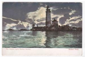 Graves Lighthouse Boston Massachusetts 1905c postcard