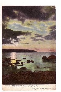 Sunset English Bay, Vancouver, British Columbia, Used 1907