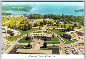 Aberdeen Proving Ground, Maryland, Chesapeake Bay, Chrome Aerial View Postcard