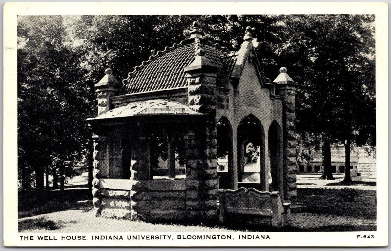 1940's The Well House Indiana University Bloomington Indiana IN Posted Postcard