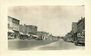 1920s Street Scene Booth Theater road construction RPPC Photo Postcard 22-4498