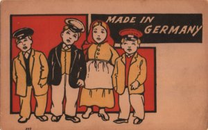 ethnic children postcard: Made In Germany