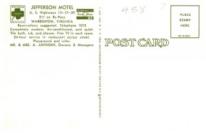 Virginia    Warrenton Jeffrson Motel