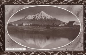 Mount Egmont Vintage Real Photo New Zealand Framed Effect Postcard