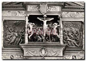 Postcard Modern Utelle Church St Veran Altarpiece of the Passion XVIs bay car...