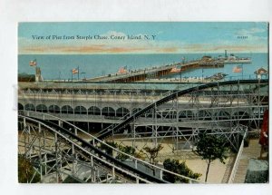 3144622 USA NEW YORK Pier from Steeple Chase Vintage postcard