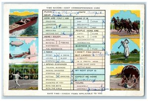 1931 Time Savers Multiview Des Moines Iowa IA Checklist Correspondence Postcard