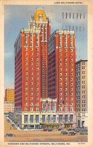 Lord Baltimore Hotel Baltimore, Maryland MD Postcards