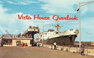 MASSENA, New York NY  EISENHOWER LOCK VISTA HOUSE OVERLOOK Ship Sungate Postcard