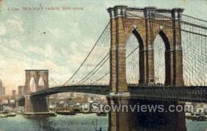 Brooklyn Bridge New York City NY 1908 Missing Stamp