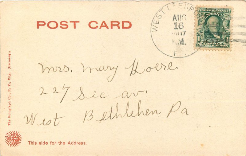 Rotograph 52033 Postcard Cottage Williamson School Deleware County PA Middletown