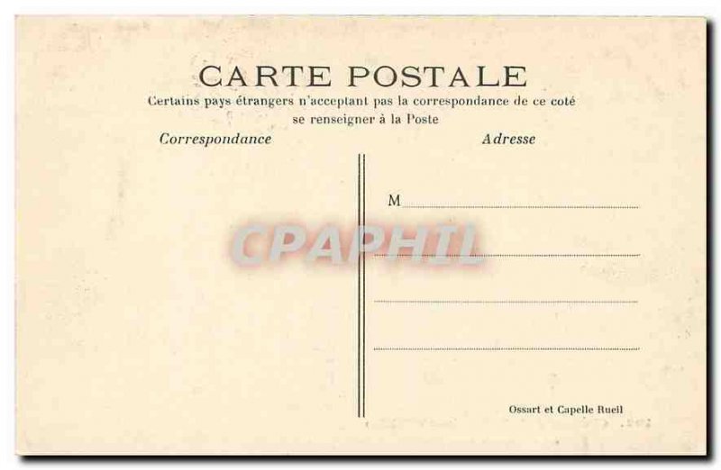 Old Postcard Chateau de Malmaison Rueil The reception room