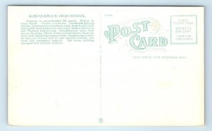ALBUQUERQUE, NM New Mexico ~ HIGH SCHOOL c1910s Bernalillo County Postcard