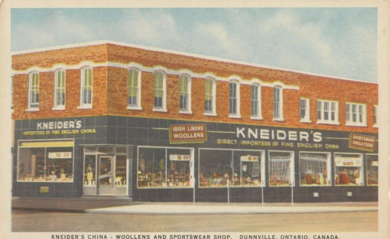 DUNNVILLE, ONTARIO, Canada, 1930s; Kneider's China Store