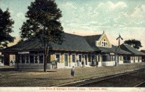 Lake Shore and Michigan Southern Depot, Ashtabula, OH, USA Railroad Train Unu...