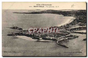 Old Postcard Emerald Coast Saint Malo general view