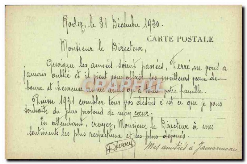 Rodez Old Postcard The war memorial