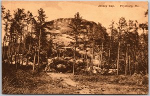 Jockey Cap Fryeburg Maine ME Scenic Landmark Rock Formation Postcard
