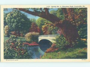 Unused Linen BRIDGE SCENE Louisville Kentucky KY H8160