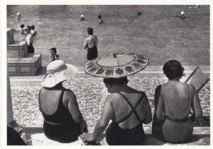 French Paris Beach Parasol Mussolini Sneezing AWARD Photographer Photo Postcard