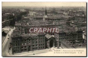 Paris Old Postcard Panorama of the Prefecture of Police and the Chapel Healthy