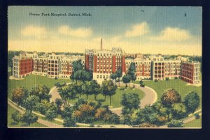Detroit, Michigan/MI Postcard, Henry Ford Hospital, West Grand Blvd, 1942!