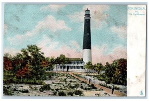Pensacola Florida FL Postcard View Of The Lighthouse Tuck's c1905 Antique