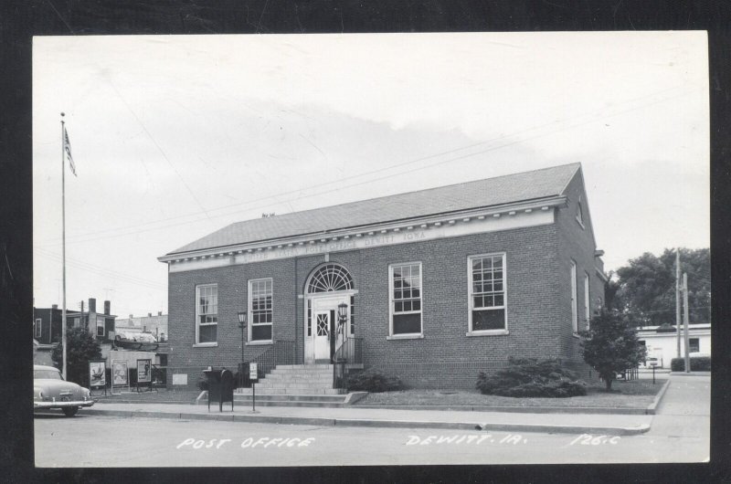 RPPC DEWITT IOWA U.S. POST OFFICE DE WITT IA. VINTAGE REAL PHOTO POSTCARD