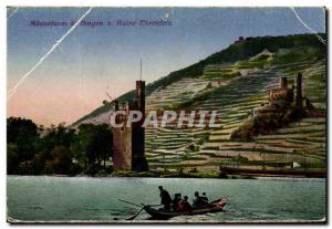 Postcard Old Mäuseturm b u Bingen ruin Ehrenfels