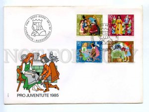 417574 Switzerland 1985 year FDC Pro Juventute fairy tales stamps set FDC