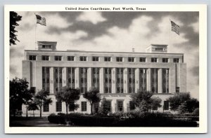 Fort Worth Texas~Eldon B Mahon US Courthouse~5 Story Art Moderne~1941 Postcard