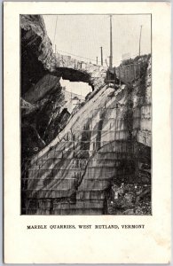 Marble Qaurries West Rutland Vermont VT Stairway Rocks Attraction Postcard