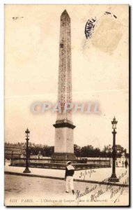 Postcard The Old Paris Obelisk of Luxor Concorde