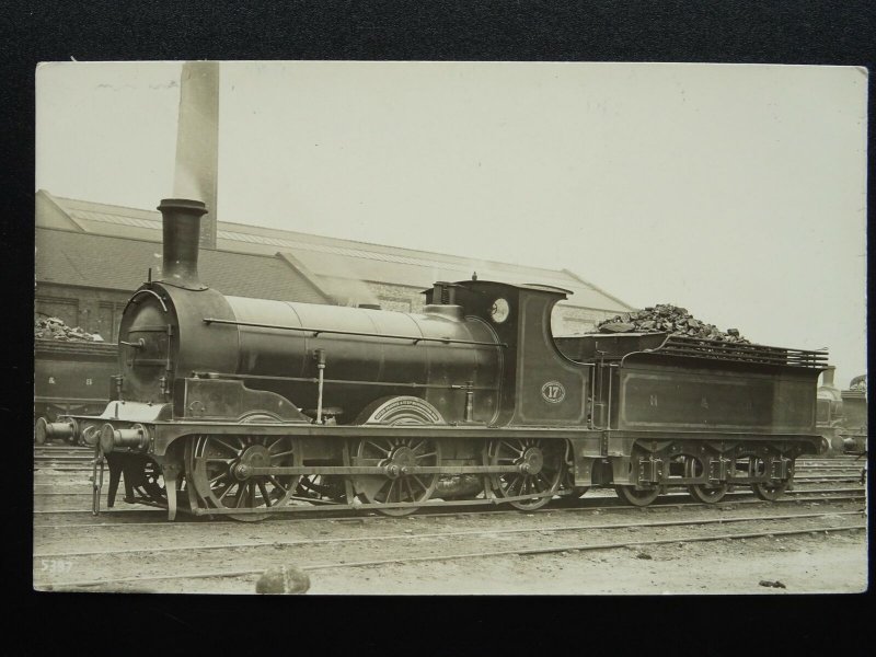 Railway H.& B.R. Hull & Barnsley Railway LOCOMOTIVE No.17 pre 1914 RP Postcard