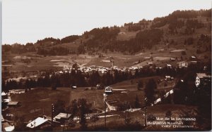 Switzerland Vue de la Terrasse du Hotel Muveran Cote Chesieres RPPC C201