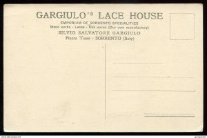 dc1769 - ITALY Sorrento 1910s Gargiulo's Lace House Advertising. Singer CARUSO