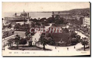 Postcard Old Nice Gardens
