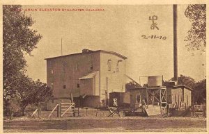 Grain Elevator Stillwater Oklahoma 1910 postcard