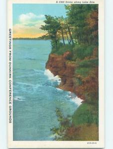 Unused Linen POSTCARD FROM Dunkirk New York NY HM9518