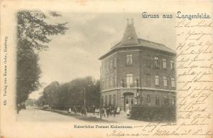 Postcard Gruss Aus Langenfelde Kaiserliches Postamt Kielerstrasse Westphalia 