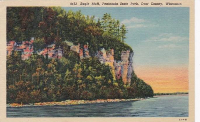 Wisconsin Door County Eagle Bluff Peninsula State Park 1959 Curteich