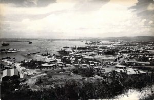 RPPC Real Photo, USN US Navy Base, Guantanamo Bay Cuba, Old Postcard