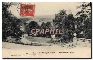 Old Postcard Villeneuve Saint Georges Panorama Towards Ablon