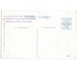 Postcard - Rustic Path To Great Onyx - Mammoth Cave Kentucky KY -c1910