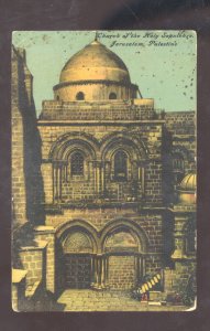 JERULSALEM PALESTINE ISRAEL CHURCH OF THE HOLY SAPULCHRE VINTAGE POSTCARD