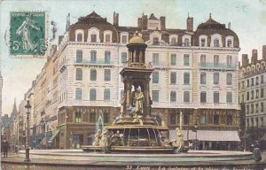 France Lyon La fontaine et la Place des Jacobins 1909