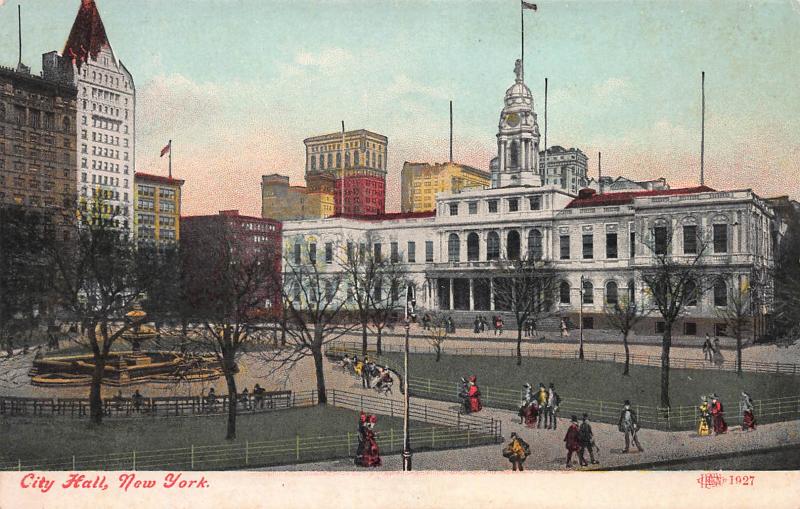 City Hall, New York, N.Y., Early Postcard, Unused