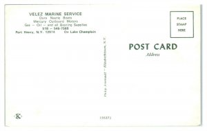 Velez Marine Service, Port Henry, NY Postcard *6S(5)15
