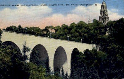 Cabrillo Bridge & CA Tower - San Diego